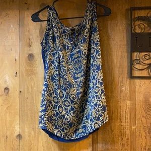 Used, The Limited, Navy and Gold, tank top, large